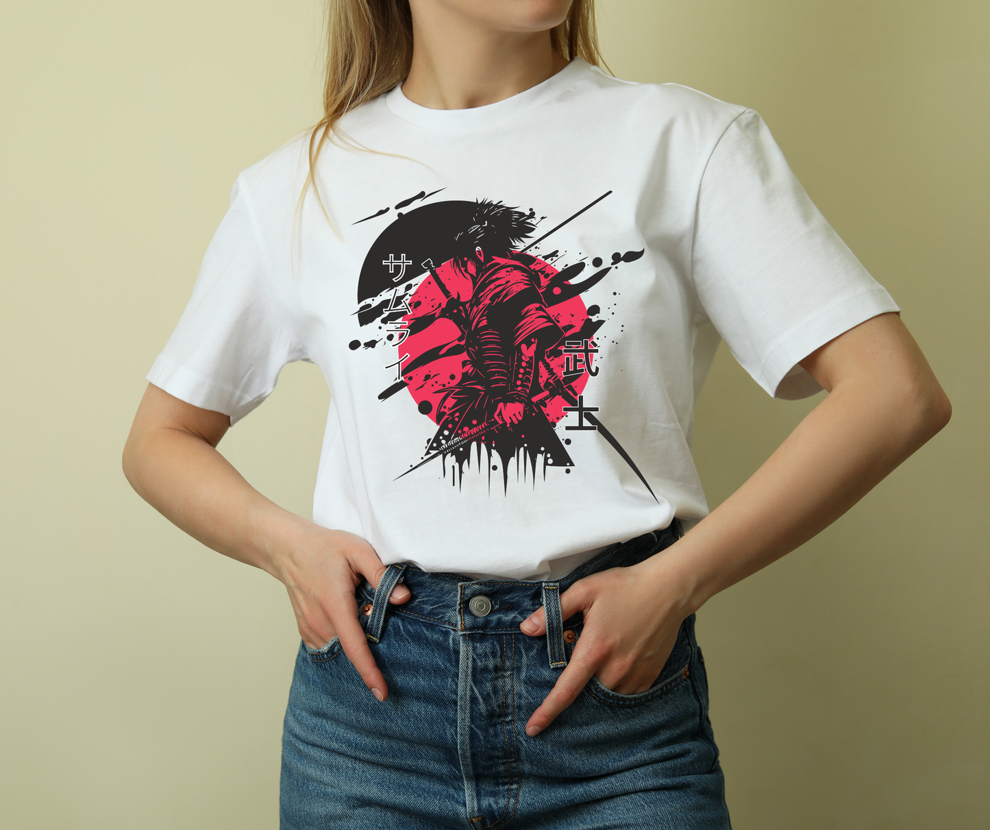 “Crimson Samurai – Warrior Spirit T-shirt