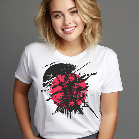 “Crimson Samurai – Warrior Spirit T-shirt